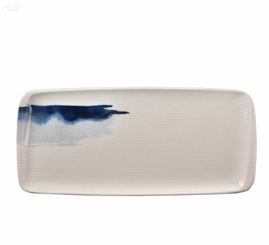 Блюдо прямоугольное 34х16 см Блю Вейв Bonna фарфор Блюдо прямоугольное 34х16 см Блю Вейв Bonna фарфор
