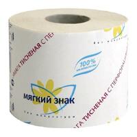 Бумага туалетная на втулке 1 слой Мягкий знак