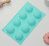 Форма силиконовая Полусфера D5,4 см Н2,5 см 8 ячеек  Доляна