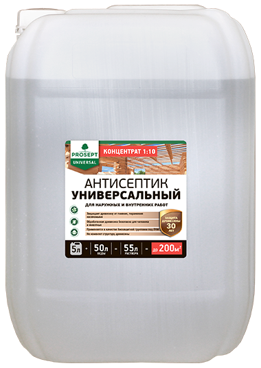 Антисептик универсальный для внутренних и наружных работ