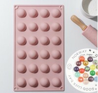 Форма силиконовая Полусфера D2,8 см  24 ячеек  Доляна
