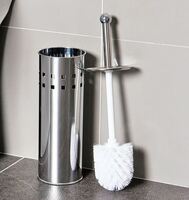 Ерш туалетный с подставкой 9,8*9,8*38,5см  нержавеющая сталь