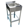 Рукомойник напольный  с бортом    325х265х150  нержавеющая сталь  400х400х870  База