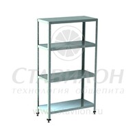 Стеллаж производственный СТЛ-О 600/400/1600 ТНН 4 полки АСС  нерж сталь  оцинк сталь