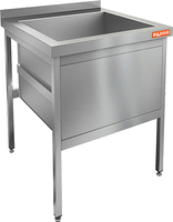 Ванна моечная 1 секц с бортом Н1МКС-7/6 HICOLD сварная   профиль нерж 30х30  600х450х450