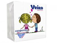 Салфетки 24х24 см 1 слой 50 шт/уп с рисунком  Love is целлюлоза VEIRO