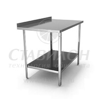 Стол производственный с бортом СРТ-ПО 1500/600 ТНН полка оцинк АСС  оцинк сталь