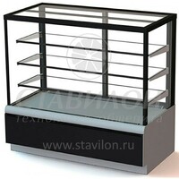 Витрина кондитерская ВХСв-0,9д Cube Carboma  +6...+12°С Carboma  3 полки  краш металл