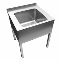 Ванна моечная цельнотянутая 1 секц с бортом АВЦРБ-1-07070-55-П4БО Astropit 500х500х300   ПН 40х40 без обвязки  разборный с фартуком