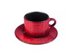 Чайная пара 200 мл Млечный путь красный,черный  Борисовская керамика 3141350
