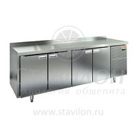 Стол холодильный GN с бортом GN 1111/TN HICOLD  -2...+10°С   4 двери  нержавеющая сталь