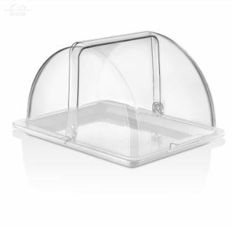 Поднос поликарбонат GN 1/2 32,5х26,5 см с крышкой белый, GASTROPLAST Поднос поликарбонат GN 1/2 32,5х26,5 см с крышкой белый, GASTROPLAST