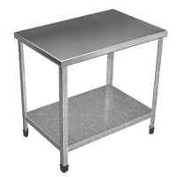 Стол производственный островной УСРО-08060-УОПО  без эксплуатации УЦЕНКА  каркас оцинкованная сталь  полка, разборный