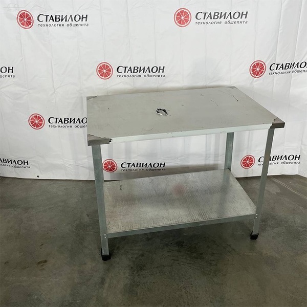 Стол производственный островной УСРО-10060-УОПО без эксплуатации УЦЕНКА каркас оцинкованная сталь полка, разборный Стол производственный островной УСРО-10060-УОПО без эксплуатации УЦЕНКА каркас оцинкованная сталь полка, разборный