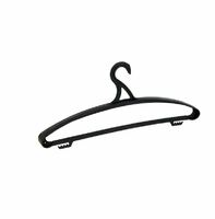 Вешалка-плечики пластик черная р.52-54 (45323)