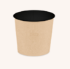 Контейнер  ECO 400 мл d-100,  h-85 мм супница ДНО черный / крафт OSQ