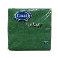 Салфетки 24х24 см 1 слой 50 шт/уп  DELUXE зеленый  Унипак Сервис