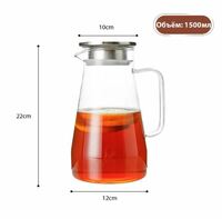 Кувшин 1,5 л  термо стекло Baizheng ,прозрачный