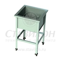 Ванна моечная 1 секц с бортом ВМТ-О 600/700/870 ТНН сварная   оцинк сталь