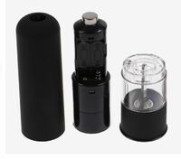 Мельница для перца и соли 22 см электрическая черная пластик  LuazON LET-001