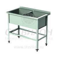 Ванна моечная 2 секц с бортом ВМТ-О 1200/700 ТНН сварная   оцинк сталь  540х550х400