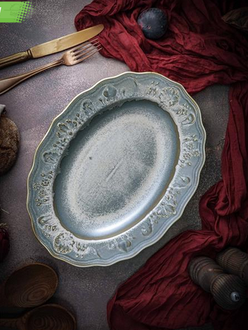 Блюдо овальное 32х24,2 см Vintage CASA DI FORTUNA фарфор Блюдо овальное 32х24,2 см Vintage CASA DI FORTUNA фарфор