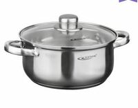 Кастрюля 2,2 л D18 см нерж.сталь со стекл. крышкой индукция Гретта Катунь
