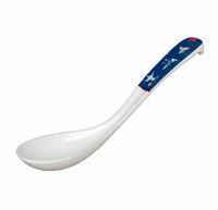 Ложка для мисосупа 17,4 см меламин "Паназия" P.L. меламин белый, синий