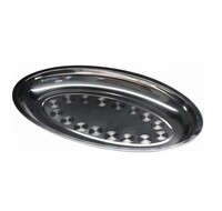 Блюдо овальное 35х20 см нерж.сталь   КМС