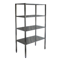 Стеллаж с полками  4 полки  нержавеющая сталь  уголок оцинкованная сталь    1000х500х1800