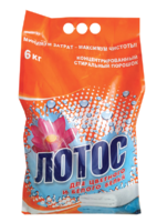 Порошок стиральный 6 кг ЛОТОС для цветного и белого белья Порошок стиральный 6 кг ЛОТОС для цветного и белого белья