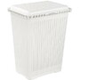 Корзина для белья 30 л 37х27х47 см"Вязаное плетение" белый пластик Альтернатива