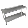 Стол производственный каркас уголок  с бортом  уголок нержавеющая сталь  нержавеющая полка    1800х600х870  НЕСТ