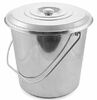 Ведро 8 л с крышкой  нерж.сталь  Weltime