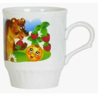 Кружка 210 мл  Приключения колобка Дулевский фарфор  белый с рисунком