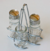Набор для специй 3 предмета (соль, перец, зубочистки)  Тату   стекло, нерж.сталь 44927
