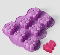 Форма для выпечки 28,5х17,5 см Животные.Мишка 7 ячеек, Доляна