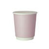 Стакан бумажный 250 мл D80 мм 2-х слойный пастель розовый