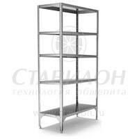 Стеллаж производственный СТЛ-О 1200/500/2100 ТНН 5 полок АСС  оцинк сталь  оцинк сталь