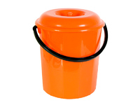 Ведро 15 л с крышкой  пластик  Полимербыт