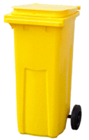 Контейнер для мусора 120 л с крышкой на колесах пластик (цвет в ассортименте)   Tara ru