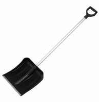 Лопата снеговая пластик №1 490х400 мм с черенком 100 см (металлическая накладка)