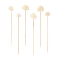 Пика деревянная H120 мм Ракушка 100 шт/уп бамбук