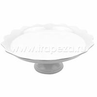 Подставка для торта D35,5, H13 см фестончатый край, пластик белый DALEBROOK