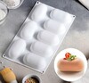 Форма для муссовых десертов и выпечки Пиллоу 30×17,5×3,5 см, 8 ячеек, 8,7×4,7 см, силикон, цвет бел
