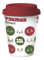 Стакан бумажный 250 мл D80 мм индивидульный дизайн двухслойный "ТукМак"