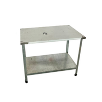 Стол производственный островной УСРО-10070-УОПО  после выставки УЦЕНКА  каркас оцинкованная сталь  полка, разборный