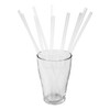 Трубочки для коктейля без гофры 21 см х 8 мм MILK 1000 шт/уп  прозрачный PP