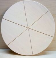 Доска для пиццы 300 мм 6 сегментов  фанера СНЯТО С ПРОИЗВОДСТВА
