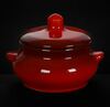 Горшок для запекания 500 мл с крышкой Лакомка Борисовская керамика  красный